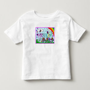 Camiseta Infantil Hanna Whimsical Flowers, Rainbow T-S