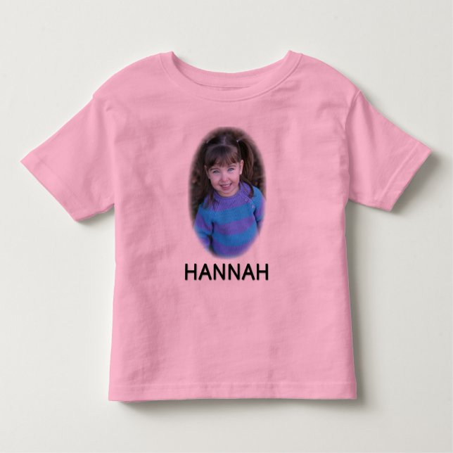 Camiseta Infantil Hannah Martin cor-de-rosa (Frente)