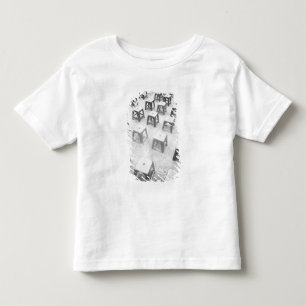 Camiseta Infantil Hanói Vietnã, Banquetas de Plástico no Templo de