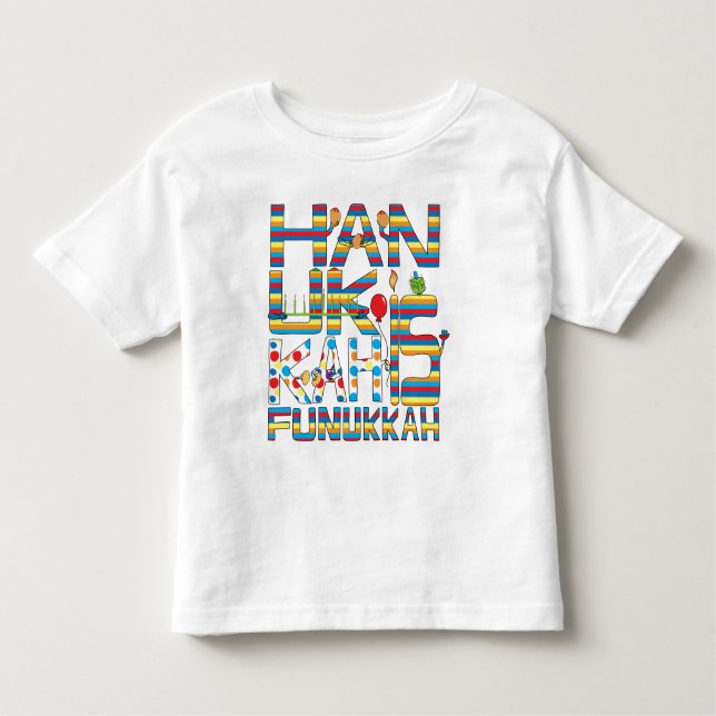 Camiseta Infantil "Hanukkah é Funukkah" Toddler Fleece Sweet (Frente)