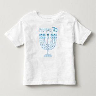 Camiseta Infantil Hanukkah ilumina o aniversário 70 do festival