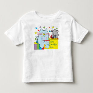 Camiseta Infantil Hanukkah Toddler Jersey T-Shirt Blue Cat and Mouse