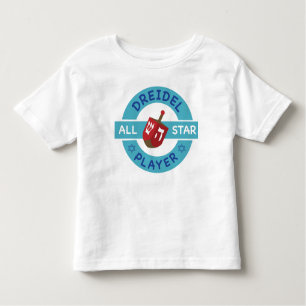 Camiseta Infantil Hanukkah todo o t-shirt da Estrela-Dreidel