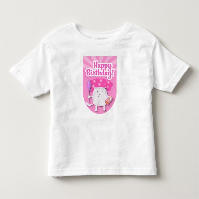 Camiseta Infantil Happy Birthday Celebration Design (Frente)