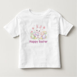Camiseta Infantil Happy Easter Spring Design - Cute Easter Bunny
