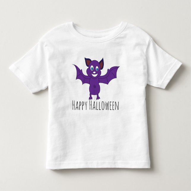 Camiseta Infantil Happy Halloween Bat (Frente)