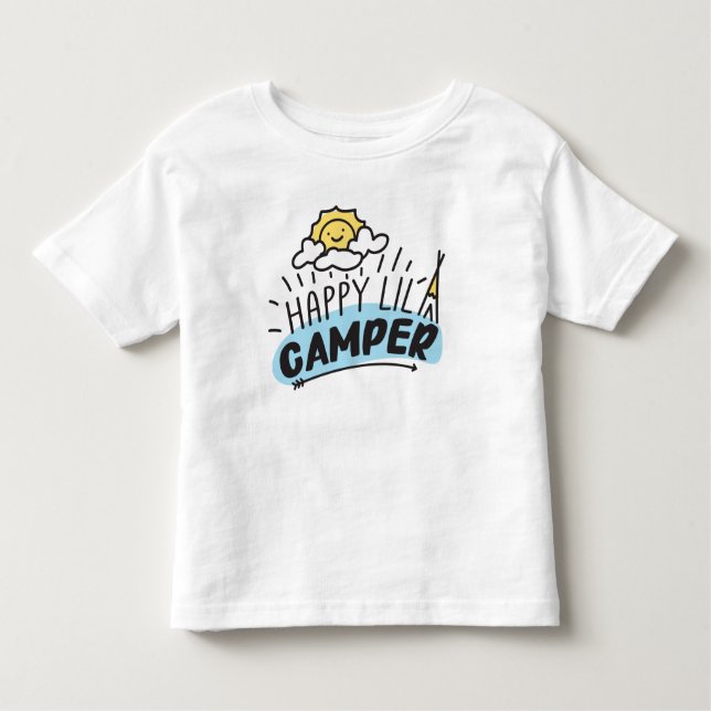 Camiseta Infantil Happy Lil Camper Kid, Toddler e Baby T-Shirt (Frente)