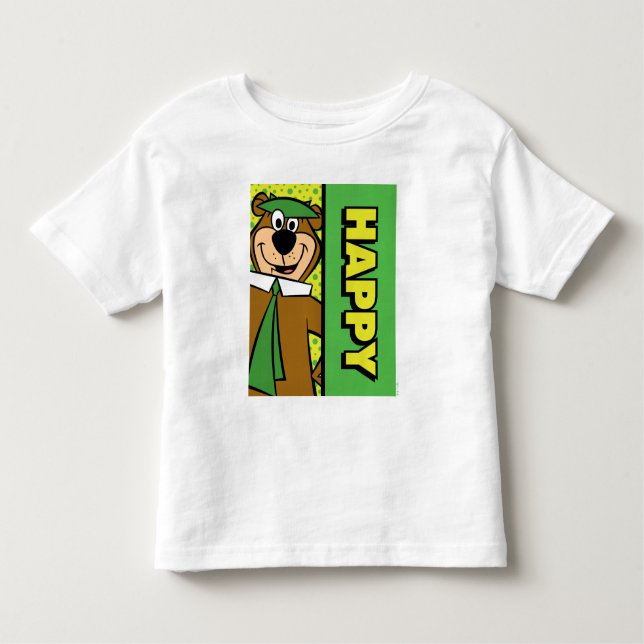 Camiseta Infantil Happy Yogi Bear (Frente)
