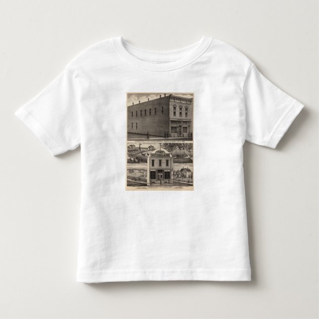 Camiseta Infantil Hardware dos bancos, banco de Russell, Kansas (Frente)