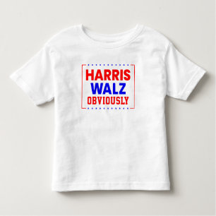 Camiseta Infantil Harris Walz Obviamente Kamala Harris para Presiden