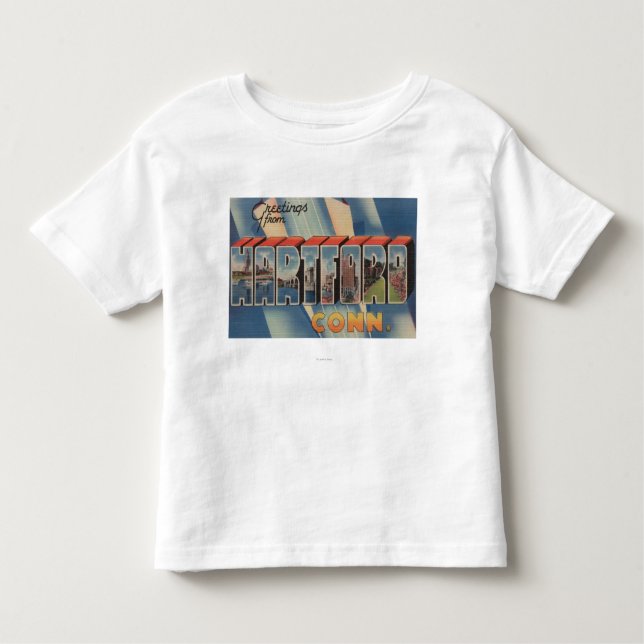 Camiseta Infantil Hartford, Connecticut - grandes cenas 2 da letra (Frente)