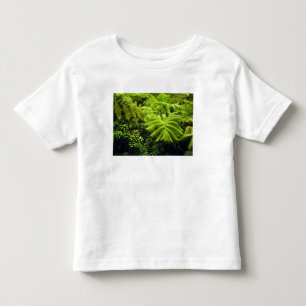 Camiseta Infantil Havaí, Ilha Grande, Verde tropical exuberante em 