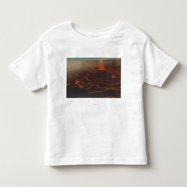 Camiseta Infantil HawaiiView de fugas da lava em KilauerHawaii (Frente)