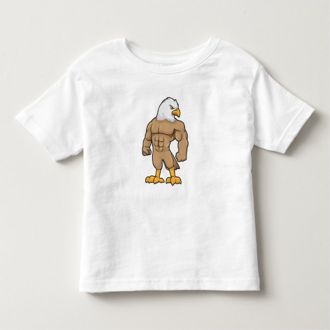 Camiseta Infantil Hawk como Bodybuilder com pacote Seis (Frente)