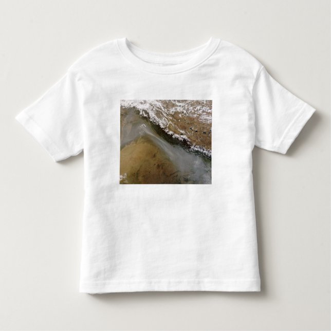 Camiseta Infantil Haze ao longo das montanhas Himalaya (Frente)