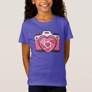 Camiseta Infantil Heart Camera Kids