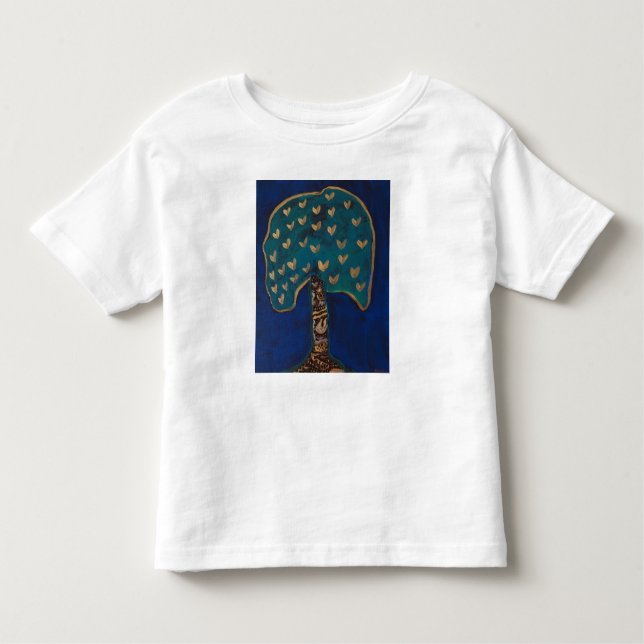 Camiseta Infantil Hearts Tree Toddler Fine Jersey T-Shirt (Frente)