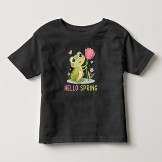 Camiseta Infantil Hello Spring Frog, Nature Lover