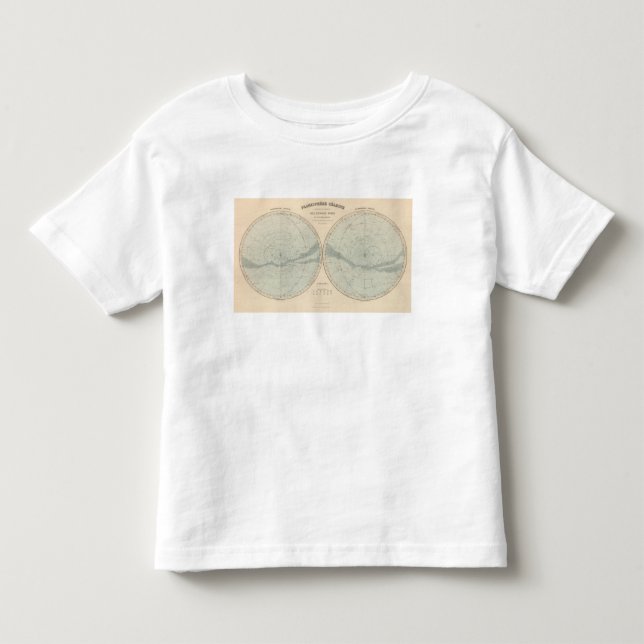 Camiseta Infantil Hemisfério de Celeste do Planisphere (Frente)