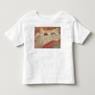 Camiseta Infantil Henri de Toulouse-Lautrec   a cama, c.1892-95