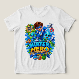 Camiseta Infantil Herói da Água Economize Água