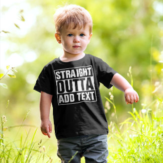 Camiseta Infantil HETERO OUTTA - adicione seu texto aqui/crie o seu