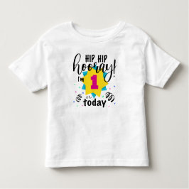 Camiseta Infantil Hip Hip Hooray Eu sou um hoje
