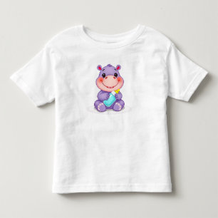 Camiseta Infantil Hipopótamo Bebê Desenho Fofo