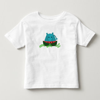 Camiseta Infantil Hipopótamo Comendo Melancia