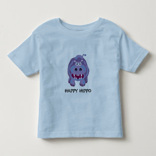 Camiseta Infantil hipopótamo feliz