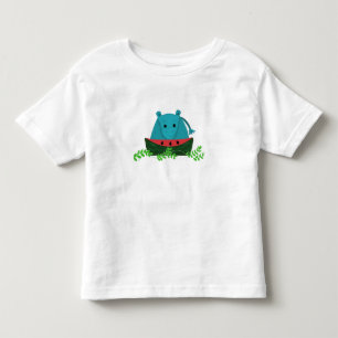 Camiseta Infantil Hipopótamo que come a melancia