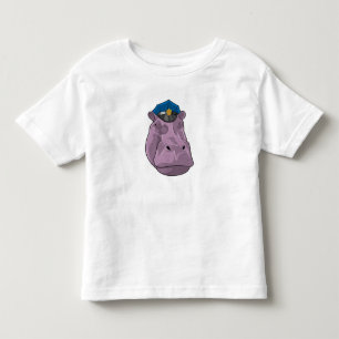 Camiseta Infantil Hippo como agente da Polícia