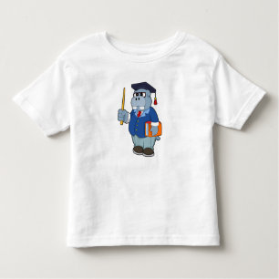Camiseta Infantil Hippo como Professor com Livro