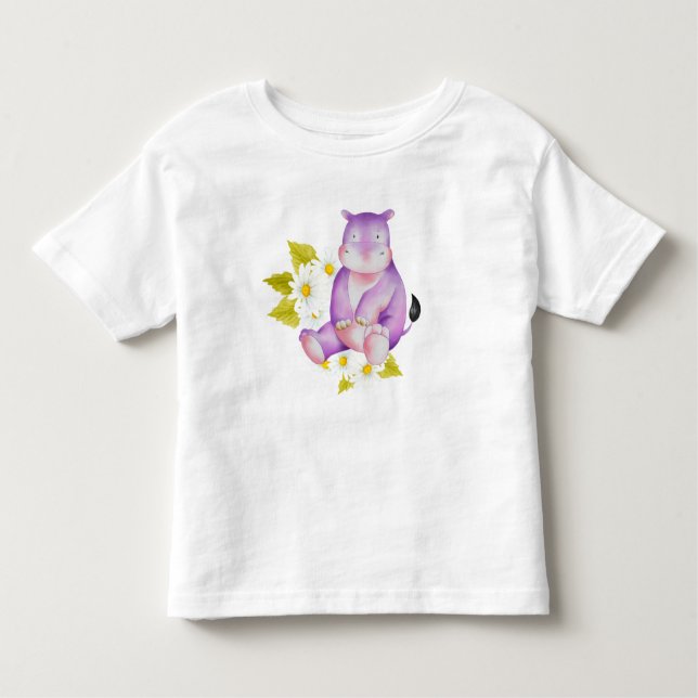 CAMISETA INFANTIL HIPPO DE ROUPAS COM AVIÕES BRANCOS (Frente)
