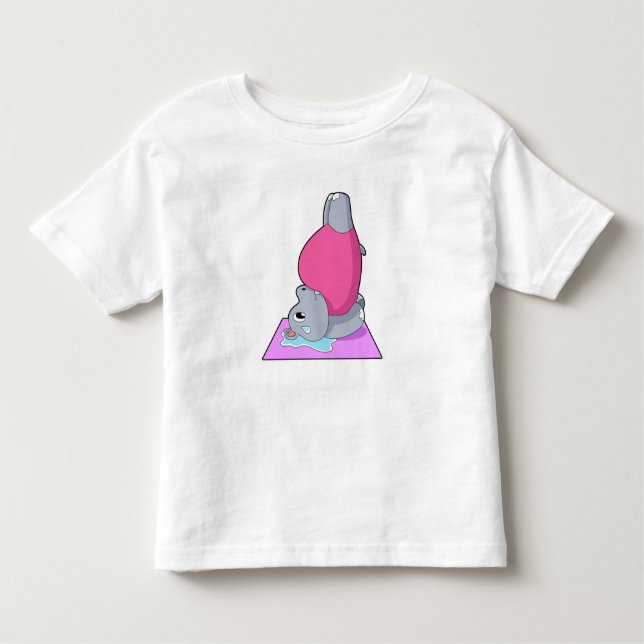 Camiseta Infantil Hippo na Malhação Yoga (Frente)