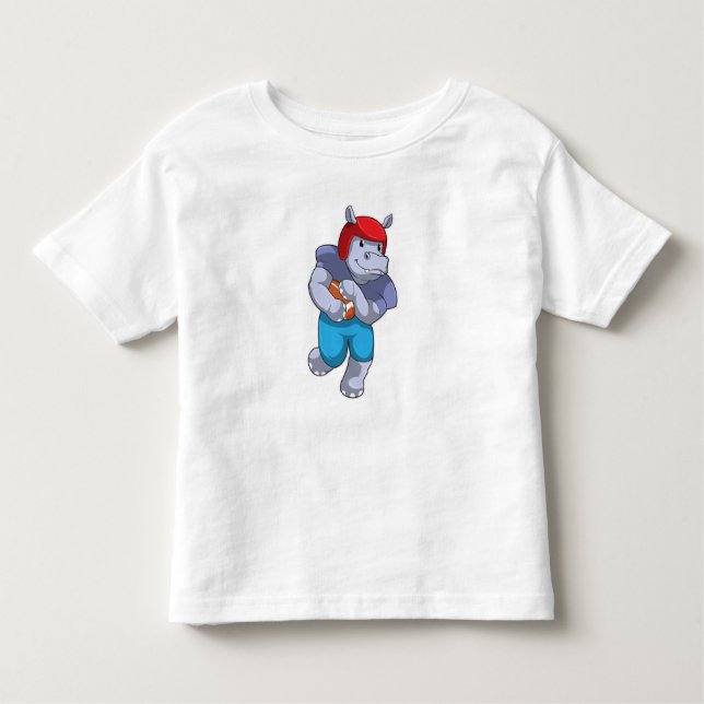 Camiseta Infantil Hippo no Futebol (Frente)