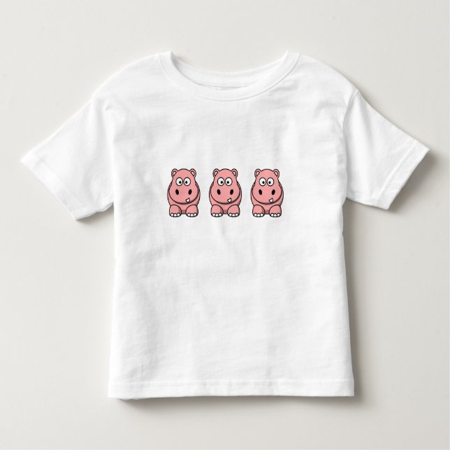 Camiseta Infantil Hippo Rosa Bonito (Frente)
