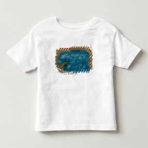 Camiseta Infantil Hippopotamus azul com decoração preta