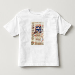 Camiseta Infantil Historiated rubrica "S" que descreve o papa