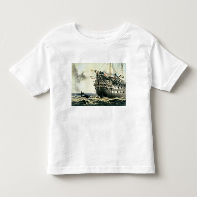 Camiseta Infantil HMS Agamemnon que coloca o cabo atlântico (Frente)