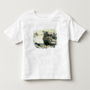 Camiseta Infantil HMS Agamemnon que coloca o cabo atlântico