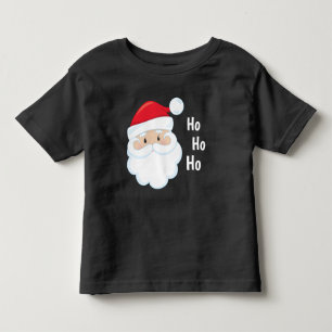 Camiseta Infantil Ho Ho Ho branco vermelho dos feriados do Natal da