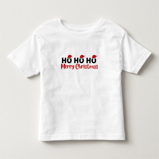 Camiseta Infantil ho ho ho ho ho feliz natal T-Shirt (Frente)