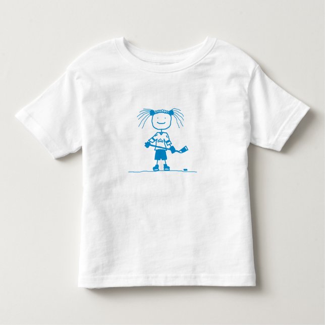 Camiseta Infantil Hockey com Stick BLU (Frente)