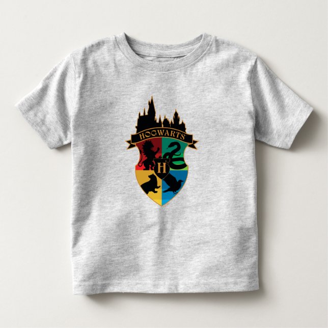 Camiseta Infantil HOGWARTS™ Castle Crest House Pride Badge (Frente)