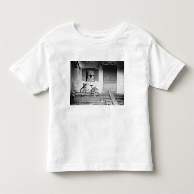 Camiseta Infantil Hoi An Vietnam, Casa com Bicicleta (Frente)