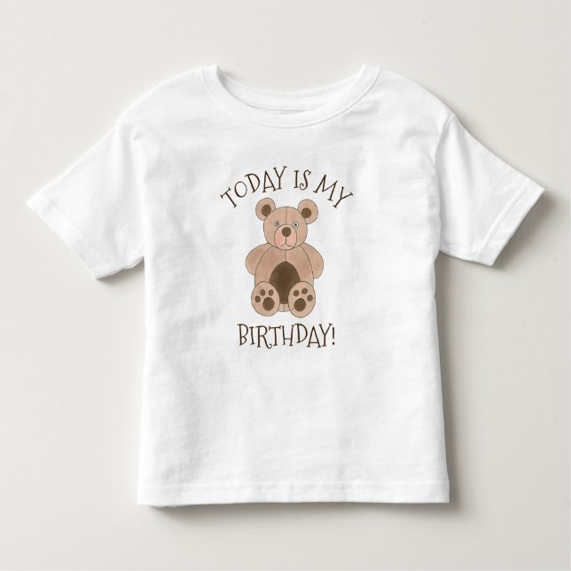 Camiseta Infantil Hoje É O Meu Aniversário. (Frente)