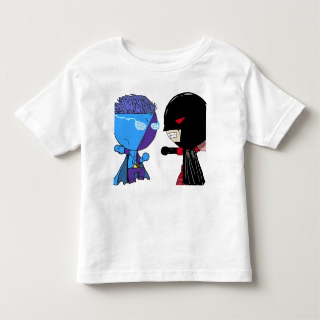 Camiseta Infantil Homem-Axiom vs. Camisa-T do Criança-Cabeça-de-Verm (Frente)