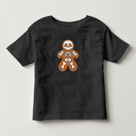 Camiseta Infantil Homem de biscoito de gengibre esqueleto