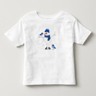 Camiseta Infantil Homem de neve de pernas longas